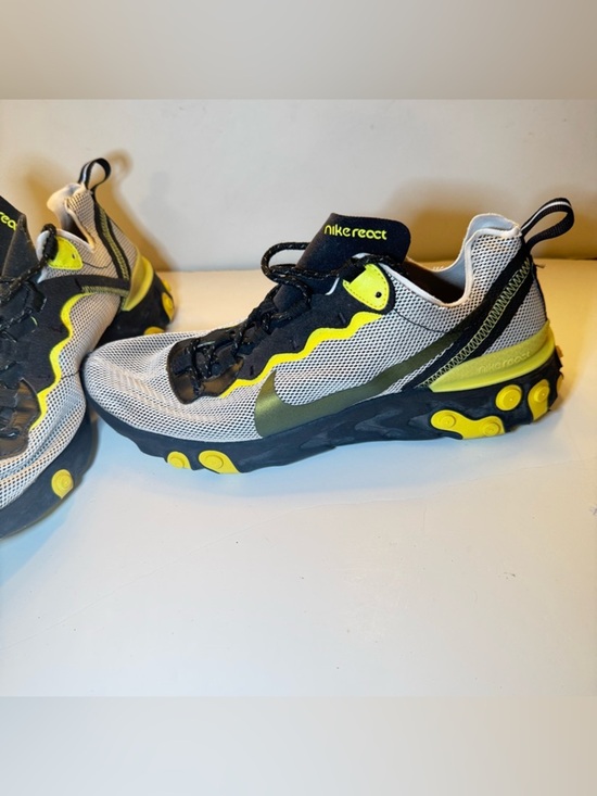Nike React Element 55 Shoes Sz 8.5 Mens Yellow Black Running Sneaker main image 4